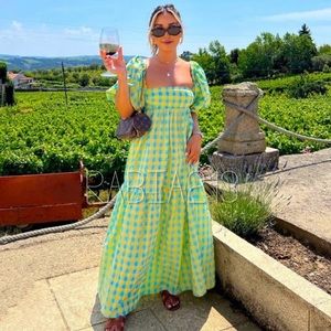 ZARA PLAID GINGHAM PRINT DRESS